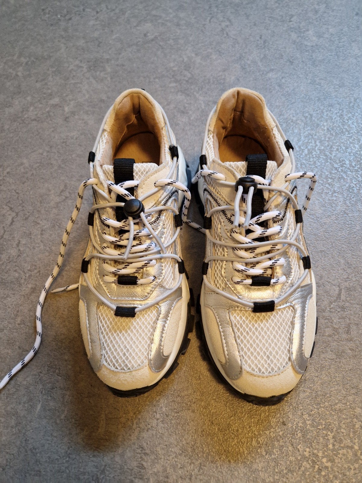 DWRS Sneakers - Wit/Zilver - Maat 37, DWRS, Wit, Ophalen of Verzenden, Sneakers of Gympen