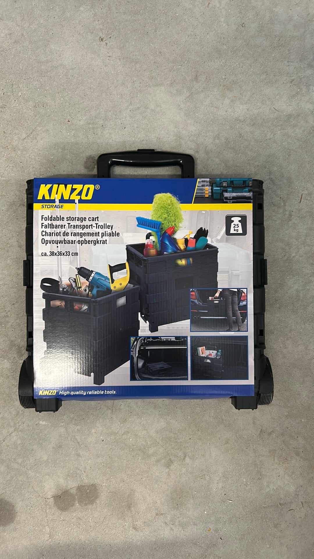 Kinzo foldable storage cart, Ophalen, Zo goed als nieuw