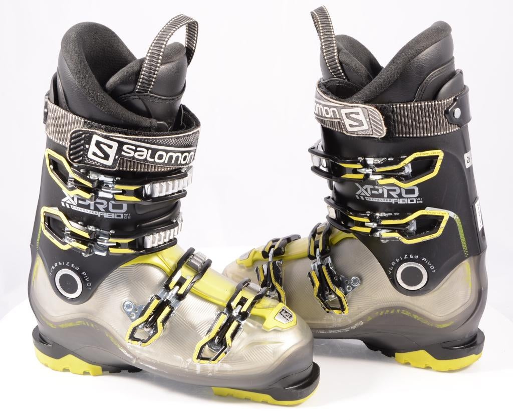 40,5 41 EU skischoenen SALOMON X PRO R80 WIDE, BLACK/yellow, 160 tot 180 cm, Gebruikt, Schoenen, Carve
