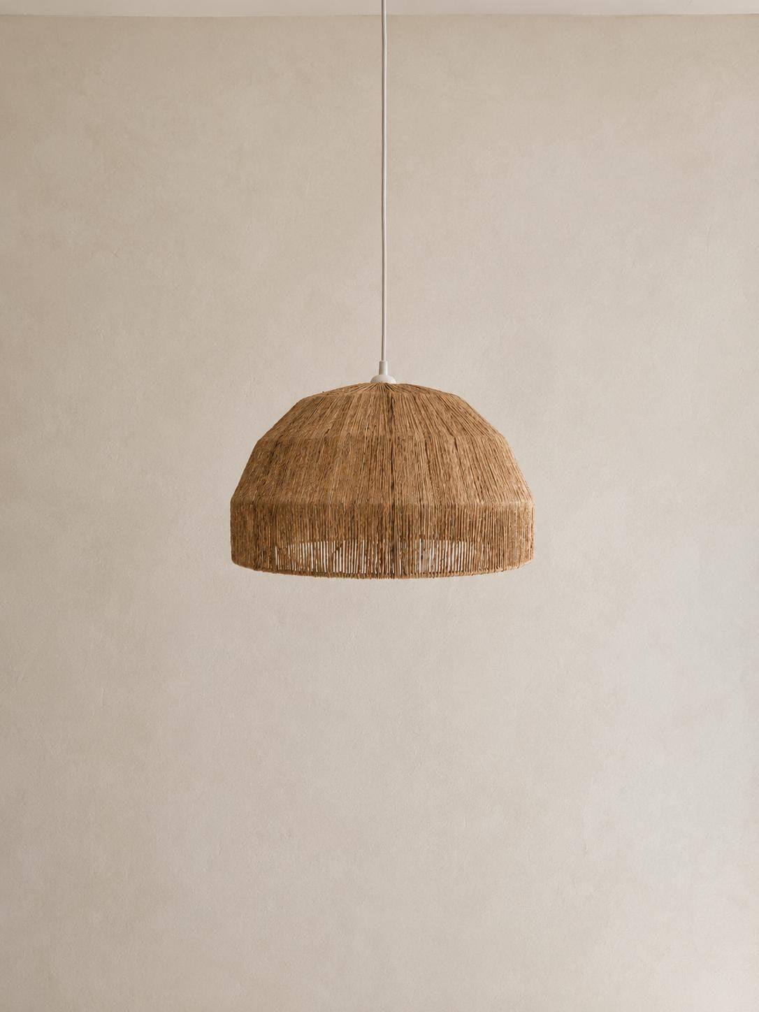 Nieuwe mediterrane lampenkap Ibiza stijl /Sfeervol & naturel, Natuurlijk materiaal, Nieuw, Overige fittingen, Ophalen of Verzenden