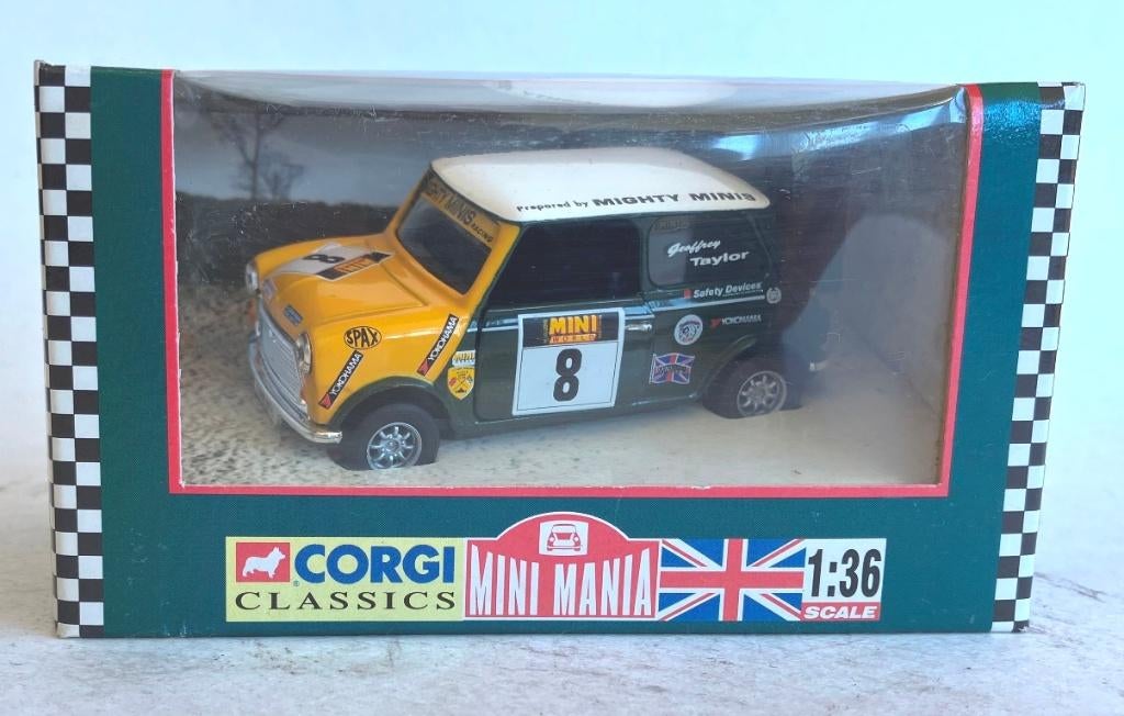 Mighty Mini racing Geoff Taylor Mini Mania Corgi # 04423., Ophalen of Verzenden, Zo goed als nieuw, Auto