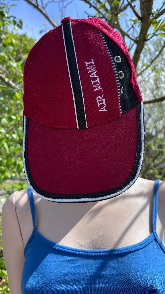 Pet Cap Air Miami - blauw met rood - 100% polyester, Kleding | Heren, Hoeden en Petten, Air Miami, One size fits all, Ophalen of Verzenden