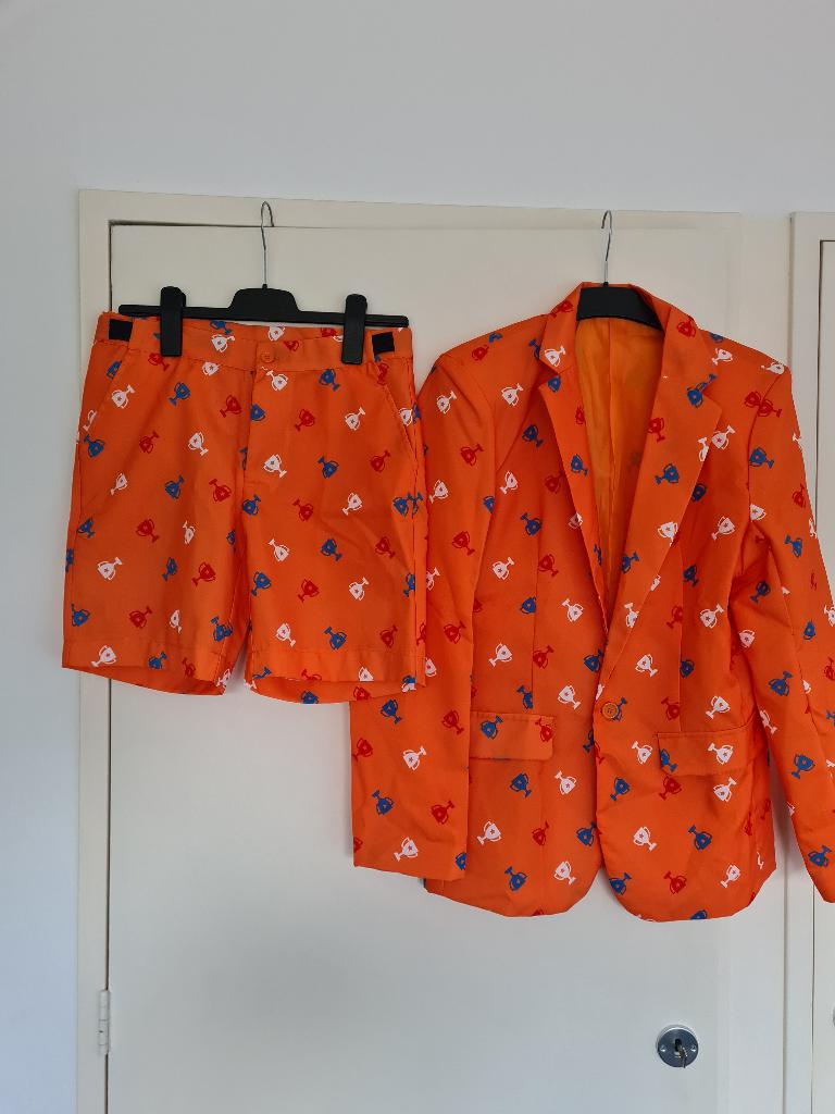Oranje kostuum maat S, Kleding | Heren, Zo goed als nieuw, Kleding, Maat 46 (S) of kleiner, Oranje of Koningsdag