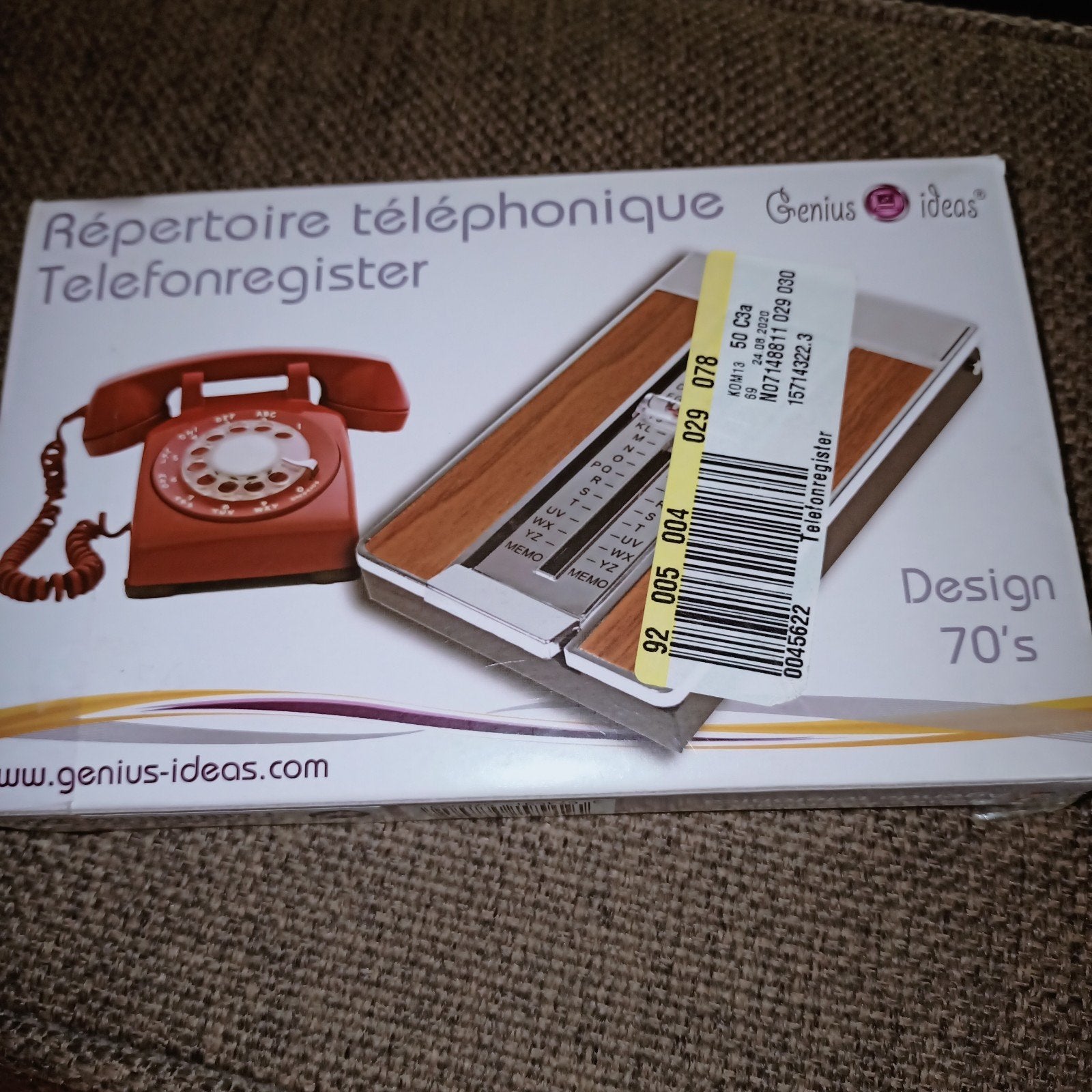Vintage telefoonklapper, telefoonboek, genius ideas, '70., Ophalen of Verzenden, Nieuw