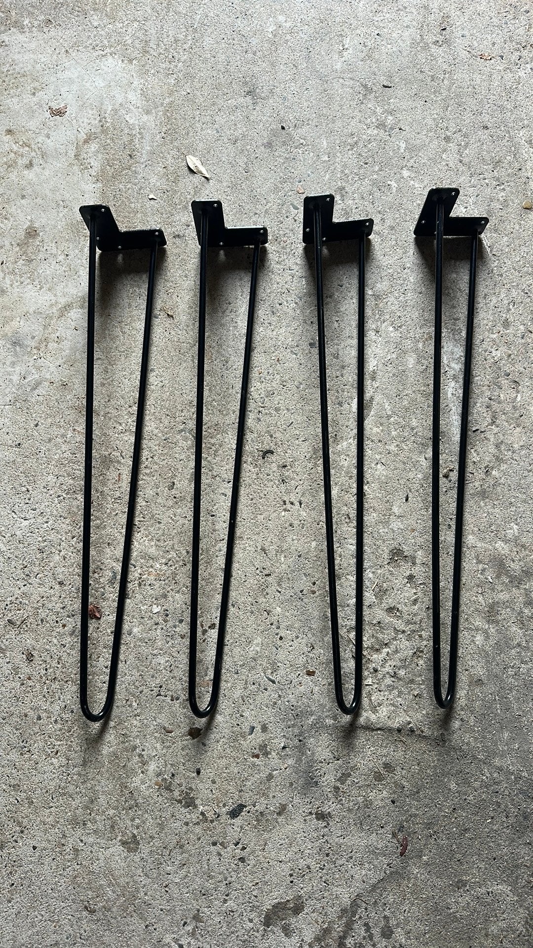 4 hairpin tafelpoten 72cm, Ophalen, Zo goed als nieuw, Rond, 50 tot 100 cm