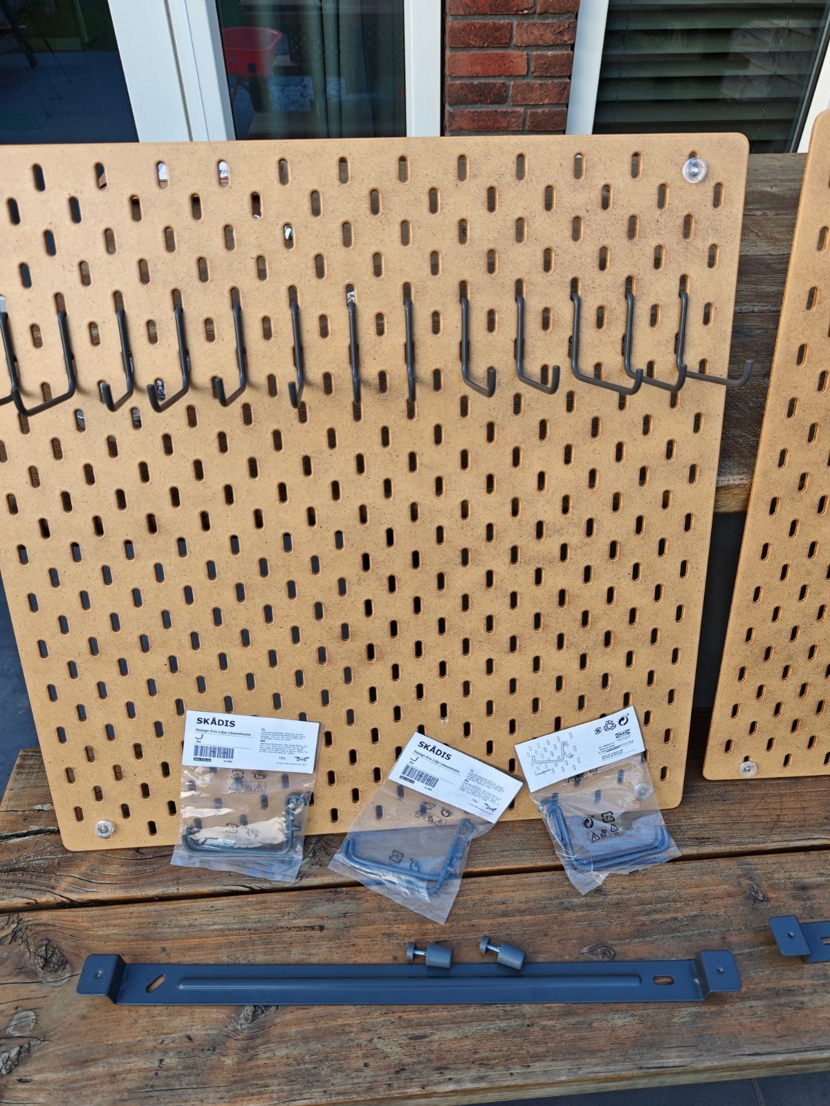 2 Ikea Skadis pegboards 56x56 met haken, Ophalen, Zo goed als nieuw, Overige typen