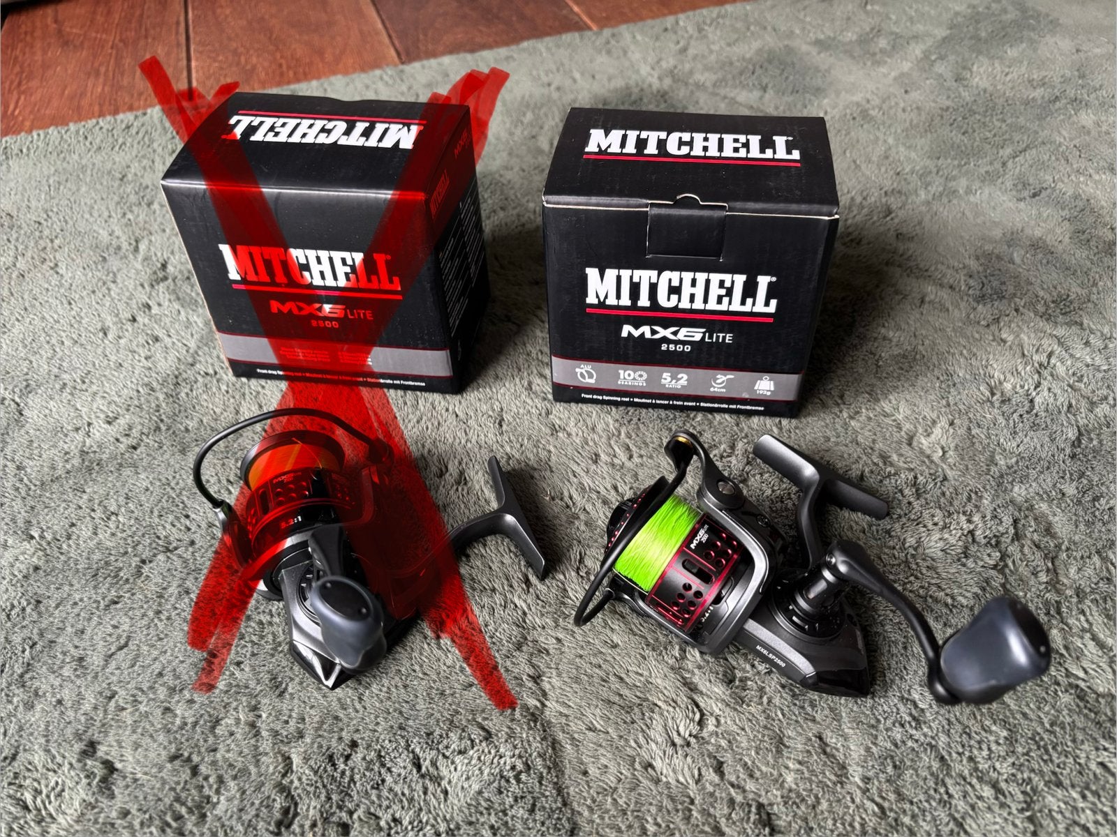 Mitchell MX6 Lite 2500 spinmolen prijs per stuk, Ophalen of Verzenden, Zo goed als nieuw, Molen
