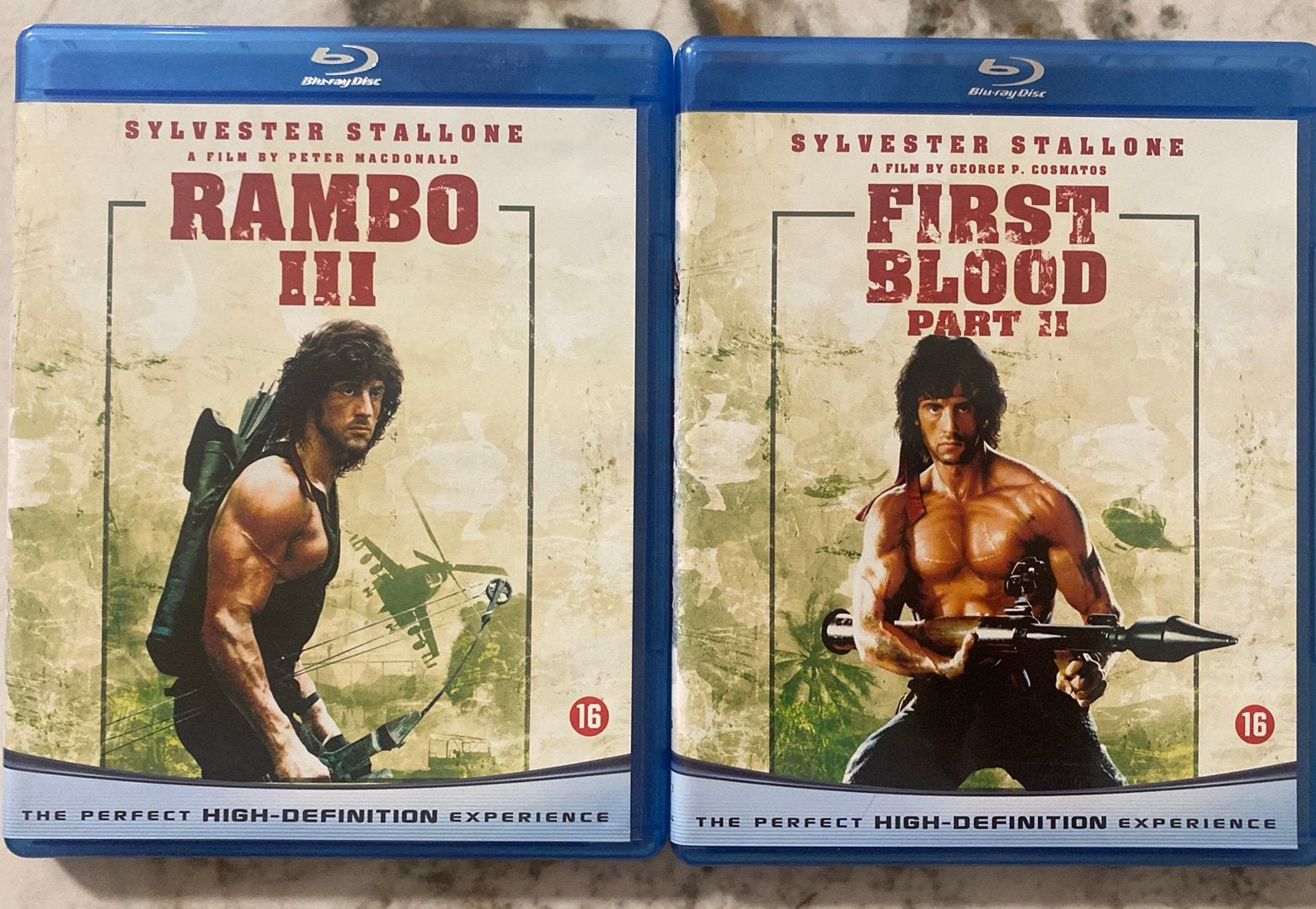 First blood 2 & 3 blu ray NL versie rambo, Ophalen of Verzenden, Zo goed als nieuw, Actie
