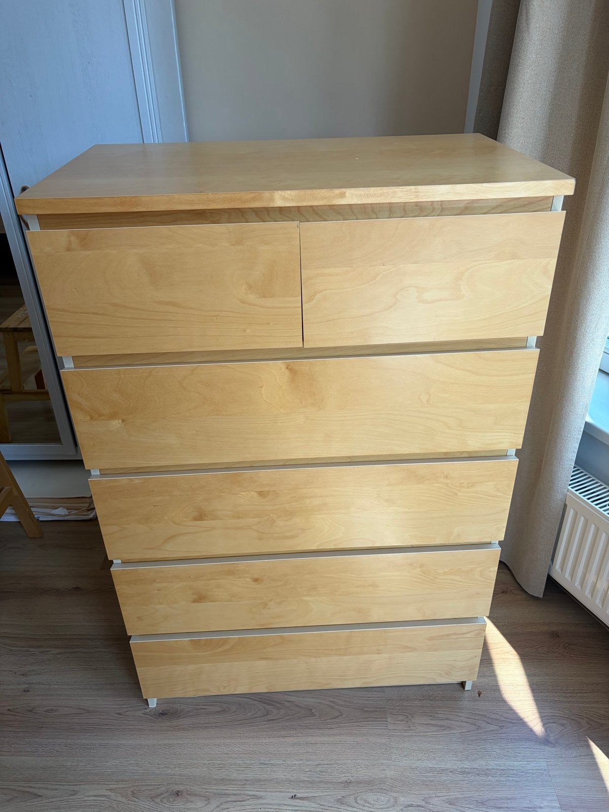 IKEA MALM ladekast 6 lades, Ophalen, Gebruikt, 5 laden of meer, 100 tot 150 cm