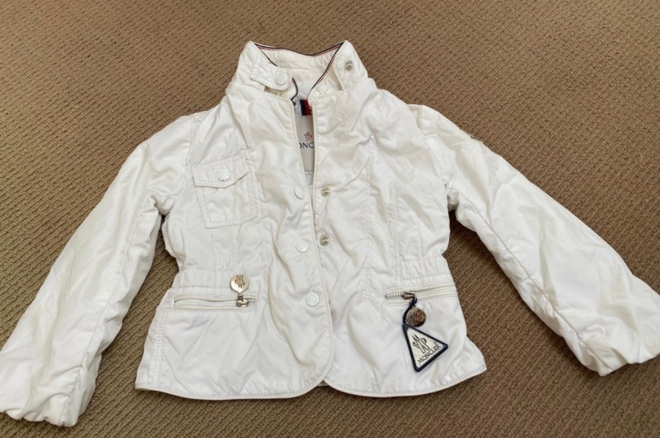 Moncler jasje voor kinderen - Wit, maat 92, Ophalen, Zo goed als nieuw, Jongen of Meisje