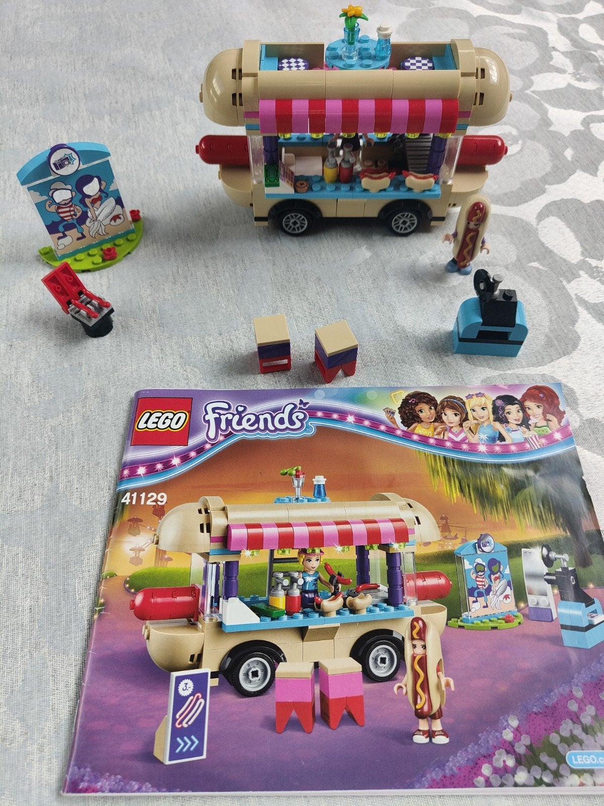 Lego Friends Hotdogwagen 41129 - Complete set, Lego, Friends, Ophalen of Verzenden, Zo goed als nieuw