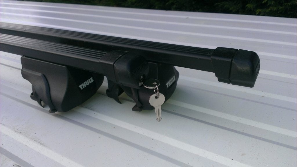 Universele Thule dakdragers met slot voor open dakrailing