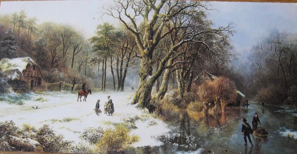 B.C. Koekkoek - Winterlandschap, Verzamelen, Verzenden, 1980 tot heden, Gelopen, Seizoenen