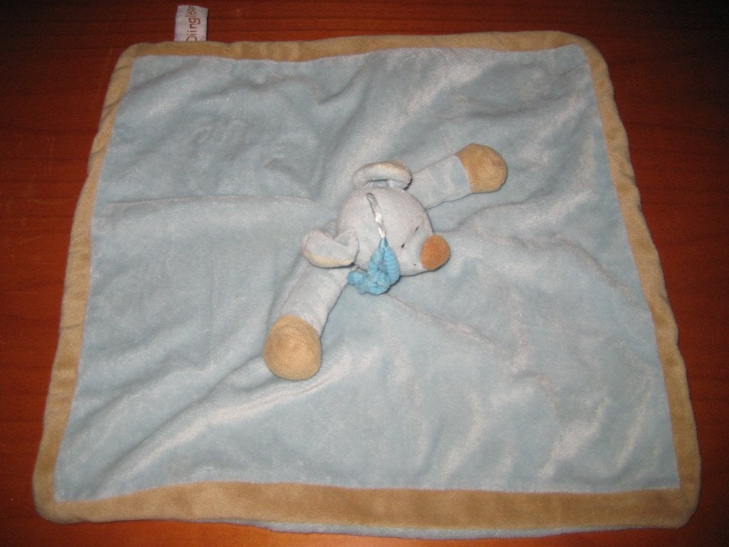 Blauw knuffel-doekje met beer, Dingislar, Ophalen of Verzenden, Zo goed als nieuw, Overige typen