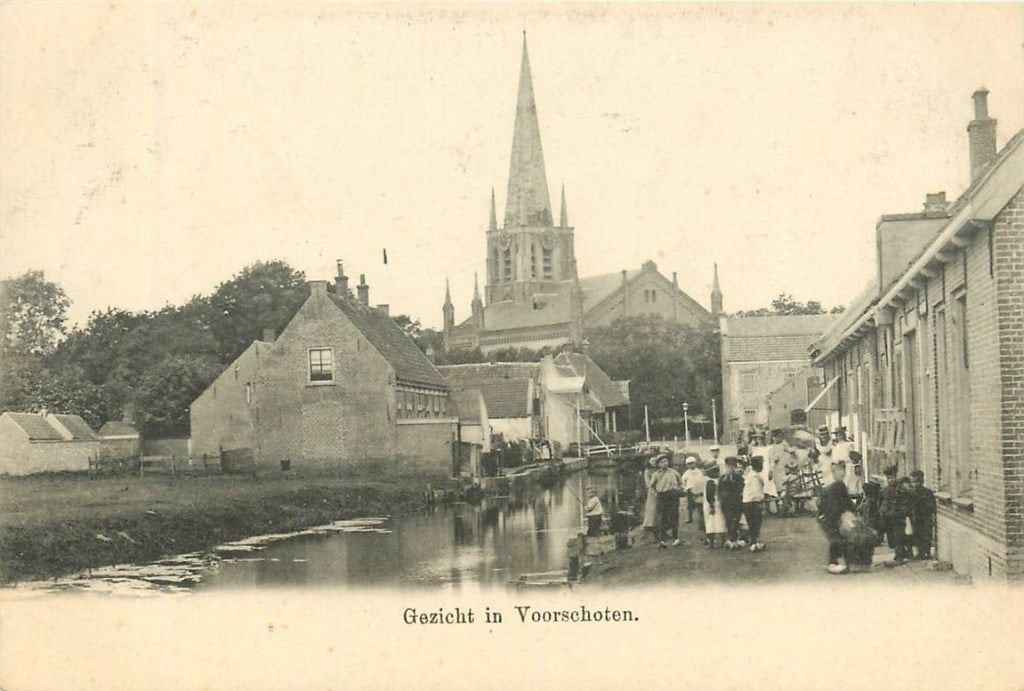 701-377-027 Voorschoten, Verzamelen, Verzenden, Voor 1920, Zuid-Holland