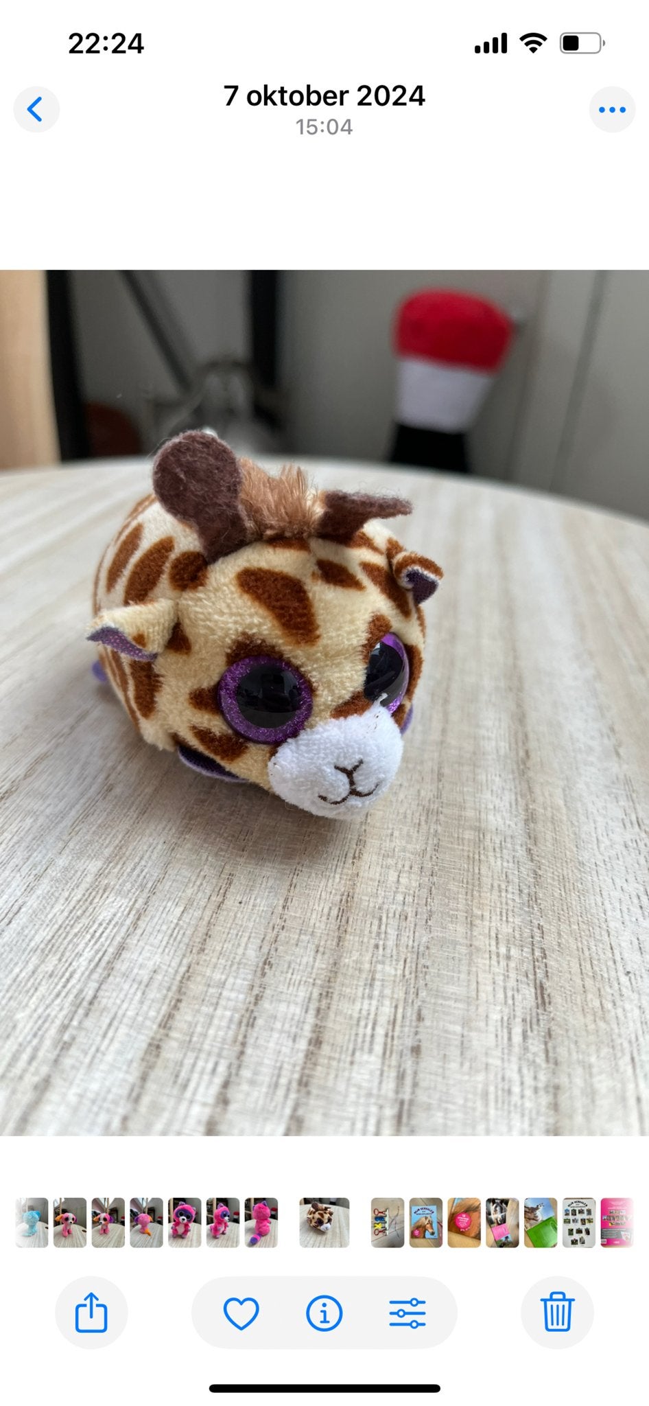 Ty Beanie Boo's Knuffel Giraf - Zo goed als nieuw, Giraf, Ophalen of Verzenden, Zo goed als nieuw, Klein (minder dan 20 cm)