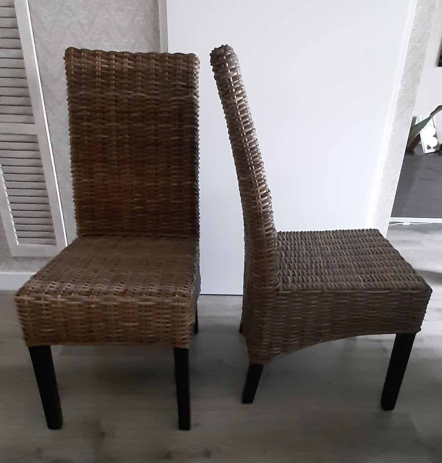 Rietenstoelen met zitkussens, Ophalen, Gebruikt, Riet of Rotan, Vier
