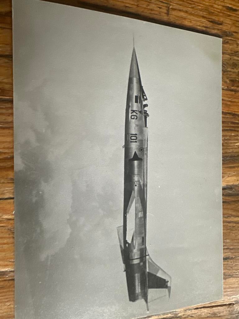 Originele zwart-wit foto Lockheed F-104 Starfighter, Verzamelen, Ophalen of Verzenden, Zo goed als nieuw, Kaart, Foto of Prent