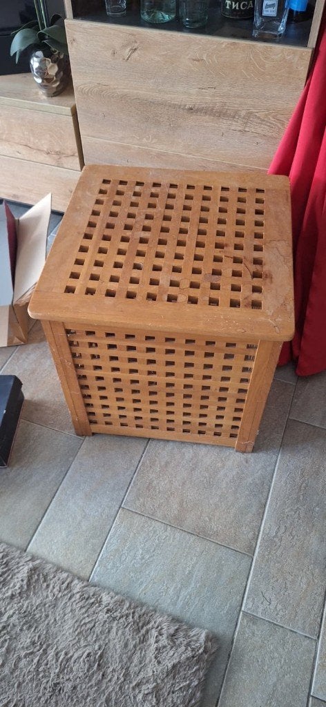 wasmand van hout, Huis en Inrichting, Ophalen, Gebruikt, Bruin