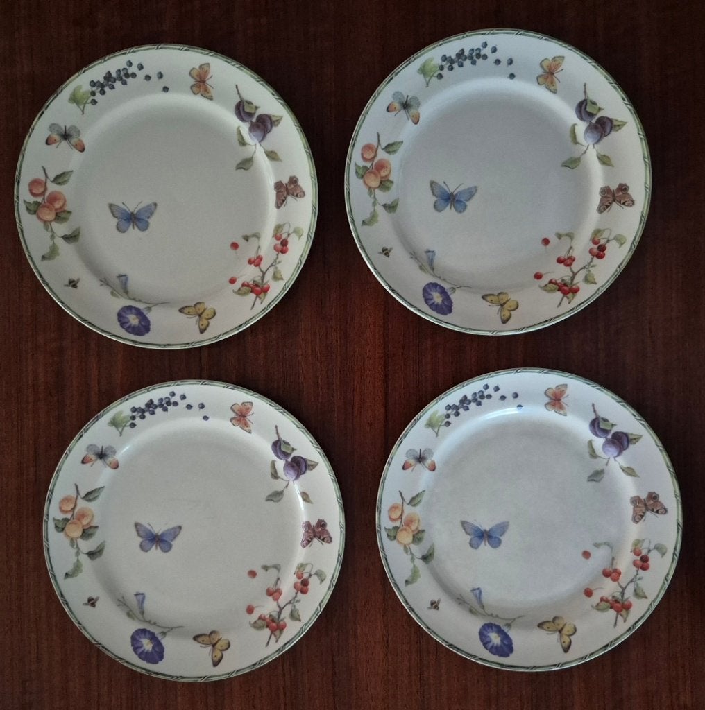 Janneke Brinkman bordjes Fruit & Flowers 21cm(4)afh. Haarlem, Huis en Inrichting, Keuken | Servies, Ophalen, Zo goed als nieuw