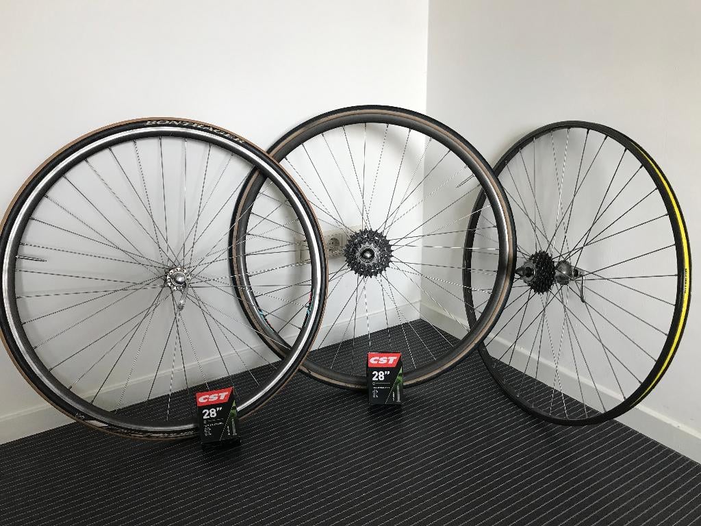 Z.G.A.N. 3 LUXE DEGELIJKE WIELEN TE KOOP VOOR RACE-FIETS, Fietsen en Brommers, Fietsonderdelen, Ophalen of Verzenden, Zo goed als nieuw