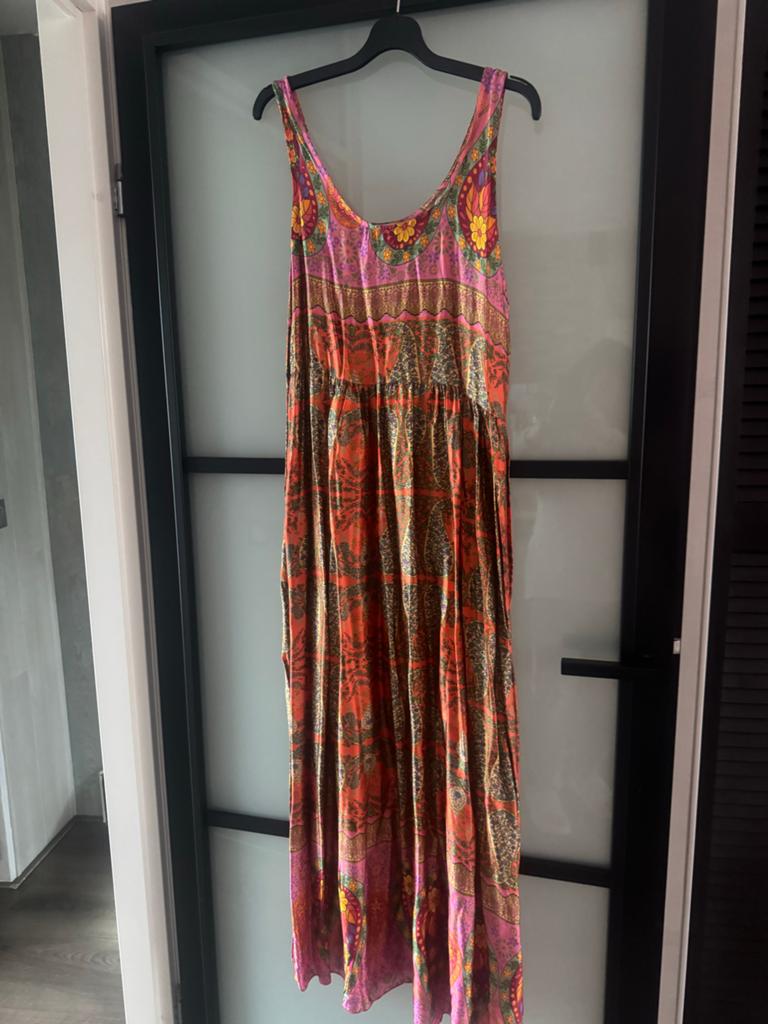 Biba Style Maxi Jurk - Kleurrijk & Comfortabel, Maat 42/44 (L), Nieuw, Ophalen of Verzenden, Roze