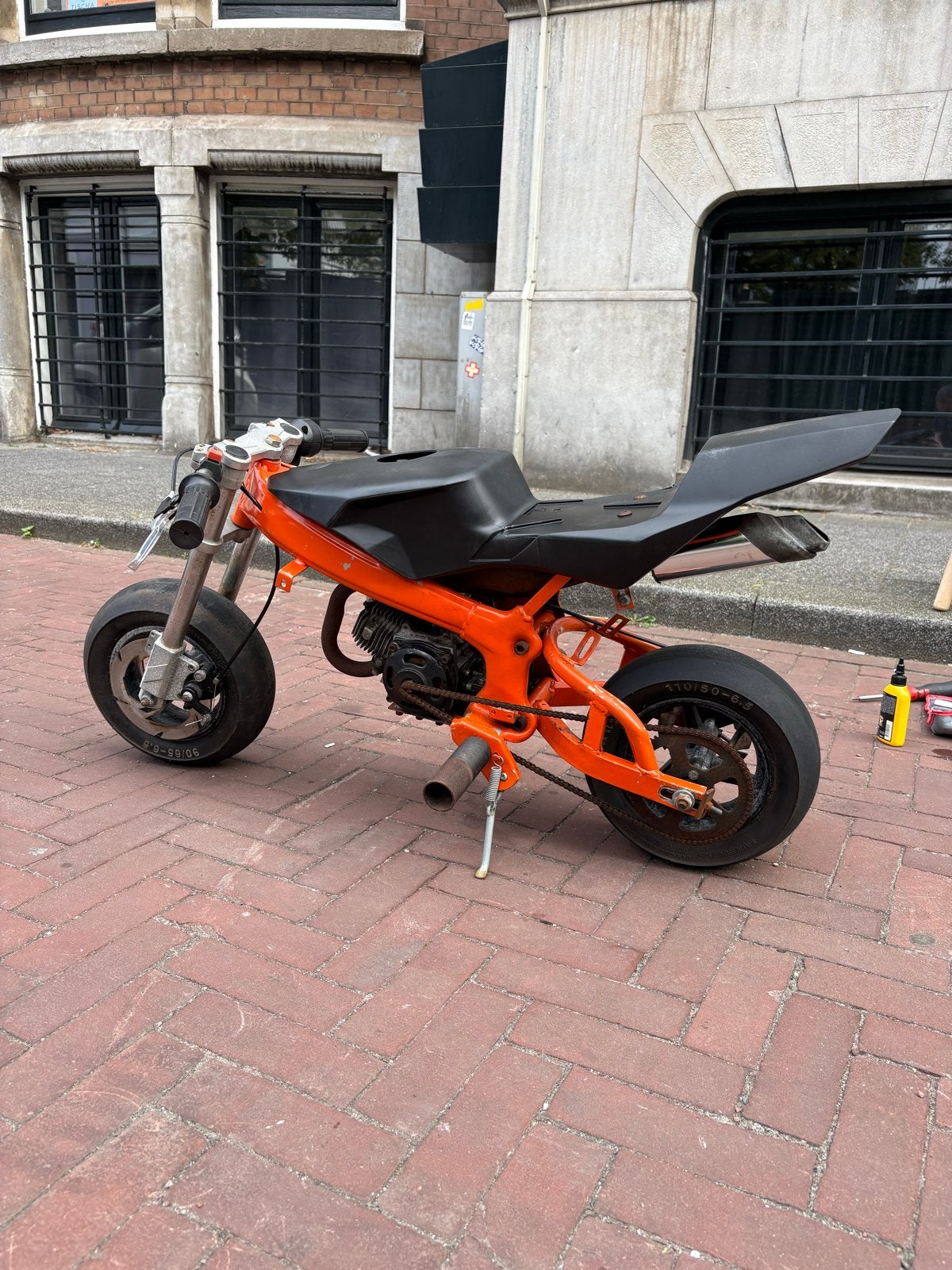 Pocket bike - Werkt, rijdt, heeft aandacht nodig, Fietsen en Brommers, Ophalen, Gebruikt, Schijfrem, Overige typen