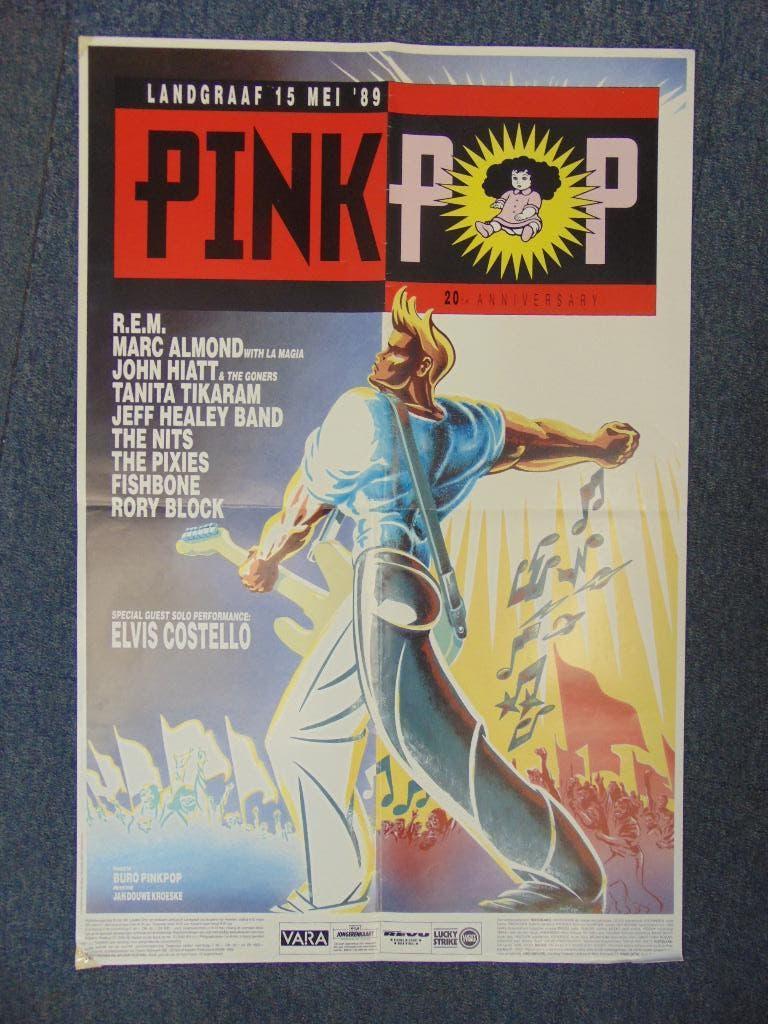 3x PinkPop affiche; 47,5x71cm, Ophalen of Verzenden, A1 t/m A3, Muziek, Rechthoekig Staand