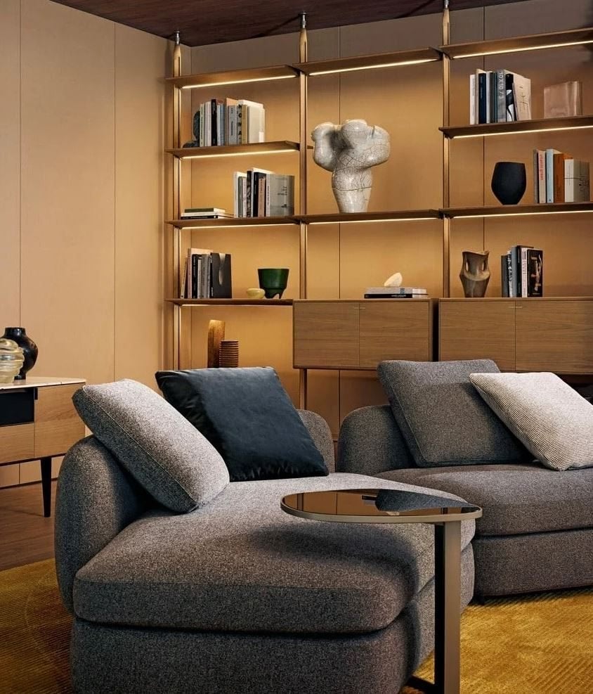 Poliform Bank Saint Germain (Showroom model), Huis en Inrichting, Banken | Bankstellen, Zo goed als nieuw, Hoekbank, Vierpersoons of meer
