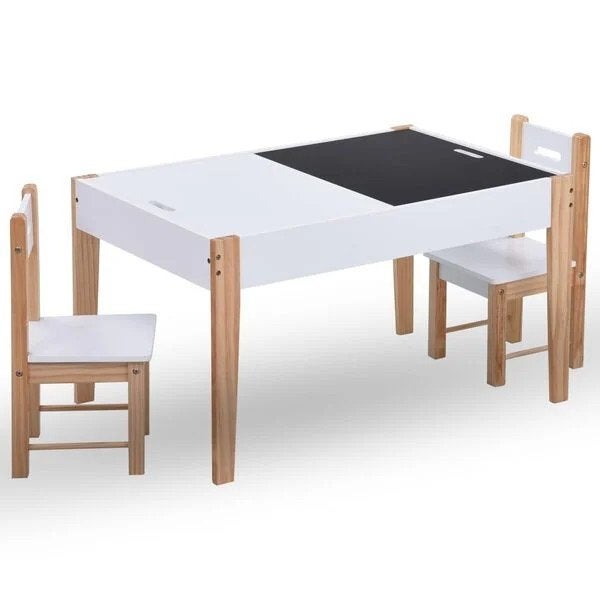 3-delige Kindertafel- en stoelenset krijtbord  nieuw in doos, Ophalen of Verzenden, Nieuw