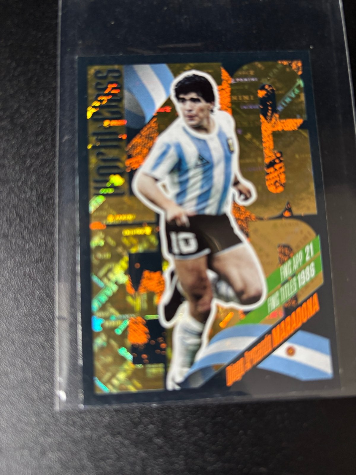 Panini FIFA World Class 2024 - Diego Maradona #364 Goud, Verzenden, Zo goed als nieuw, Stickers en Plaatjes