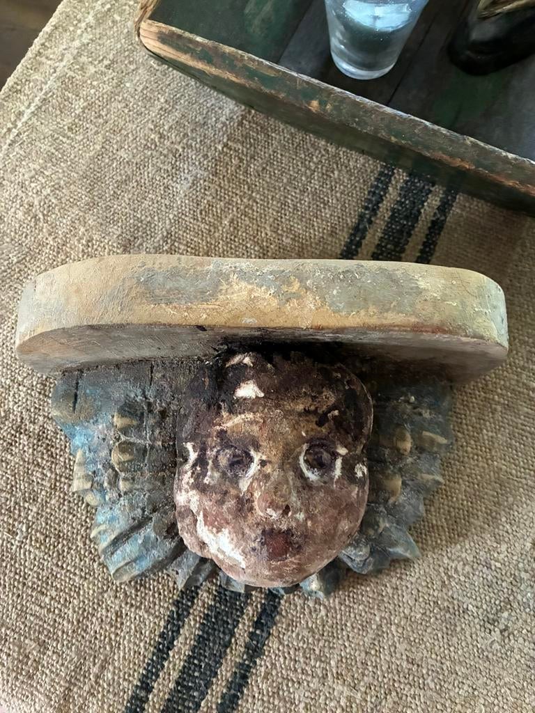 Oud houten consooltje, Antiek en Kunst, Ophalen of Verzenden
