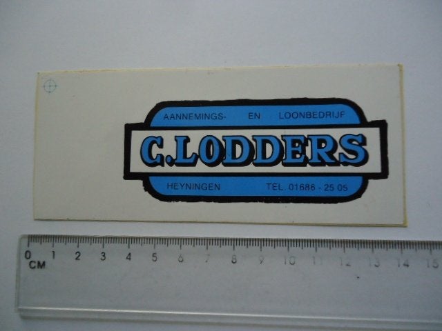 sticker oud LODDERS Heijningen aannemer loonbedrijf landbouw, Verzenden, Zo goed als nieuw, Bedrijf of Vereniging
