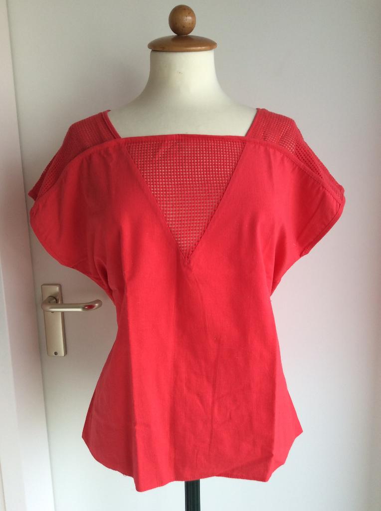 BLOUSE LINDA LU TOP TUNIEK 100%Katoen ROOD 38, Kleding | Dames, Maat 38/40 (M), Verzenden, Zo goed als nieuw, LINDA LU