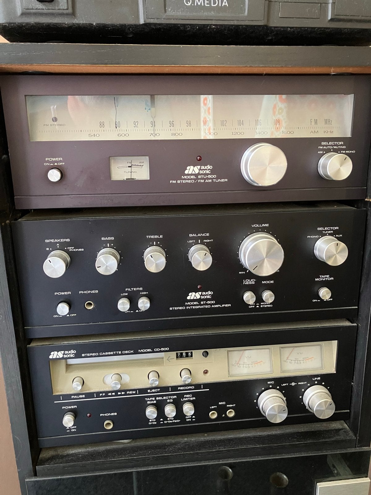 Audio Sonic Vintage Stereo Set - Tuner, Versterker, Cassette, Gebruikt, Cassettedeck, Losse componenten, Ophalen