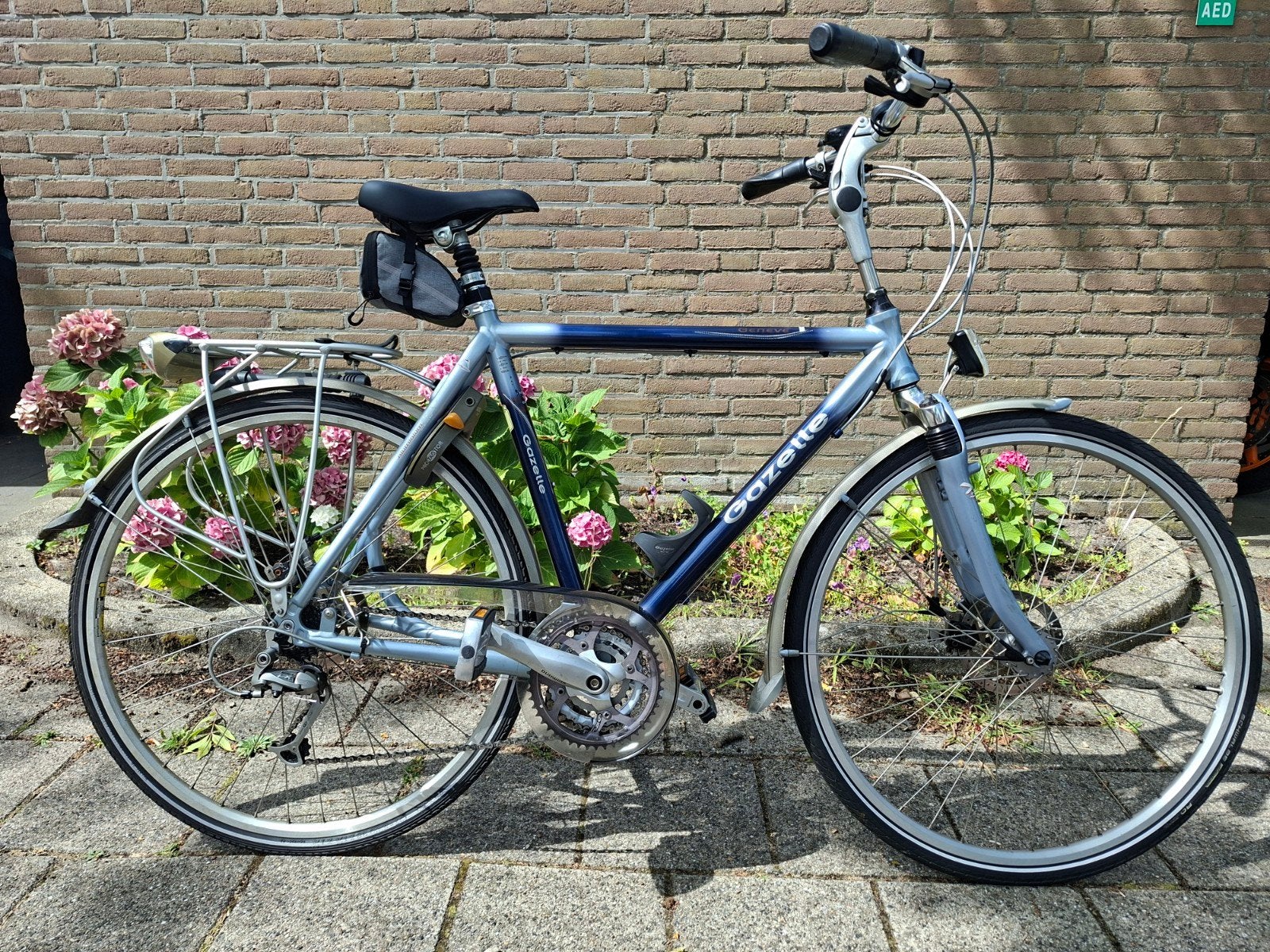 Gazelle Goldline Herenfiets met schijfremmen, Ophalen, Gebruikt, Versnellingen, 56 cm of meer