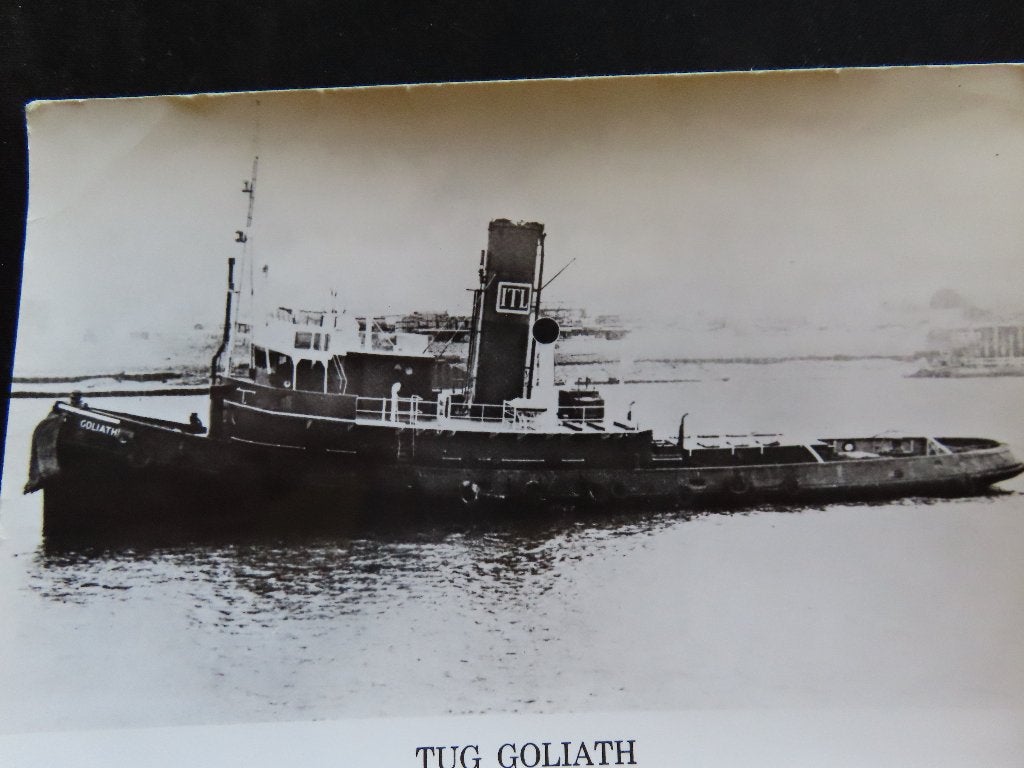 ansichtkaart sleepboot "Goliath", Verzamelen, Scheepvaart, Ophalen of Verzenden, Motorboot, Kaart, Foto of Prent