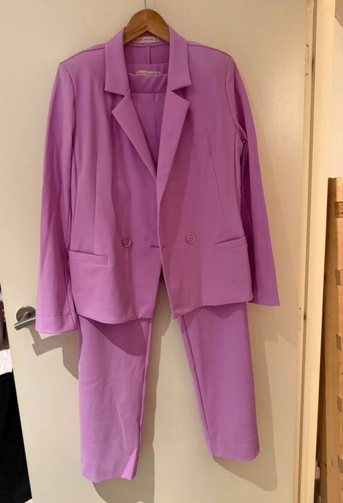 Studio Anneloes pak met shirt travelstof roze M / L, Ophalen, Zo goed als nieuw, Roze