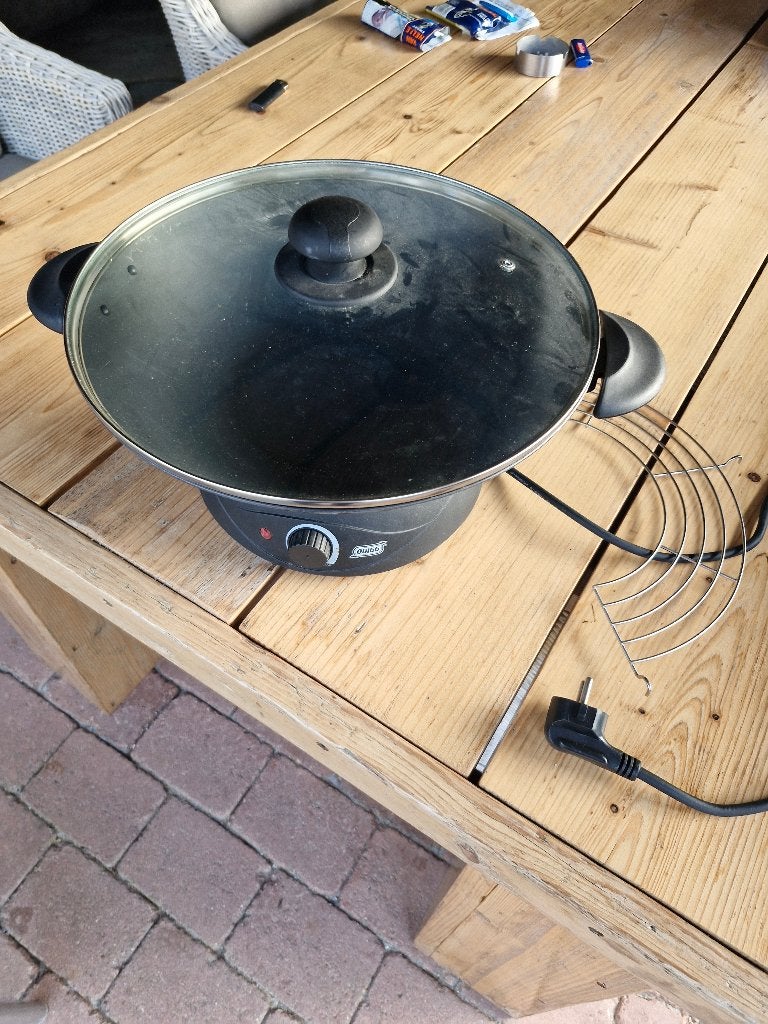 Elektrische wokpan 1500w, Ophalen, Gebruikt, Overige materialen, Wok