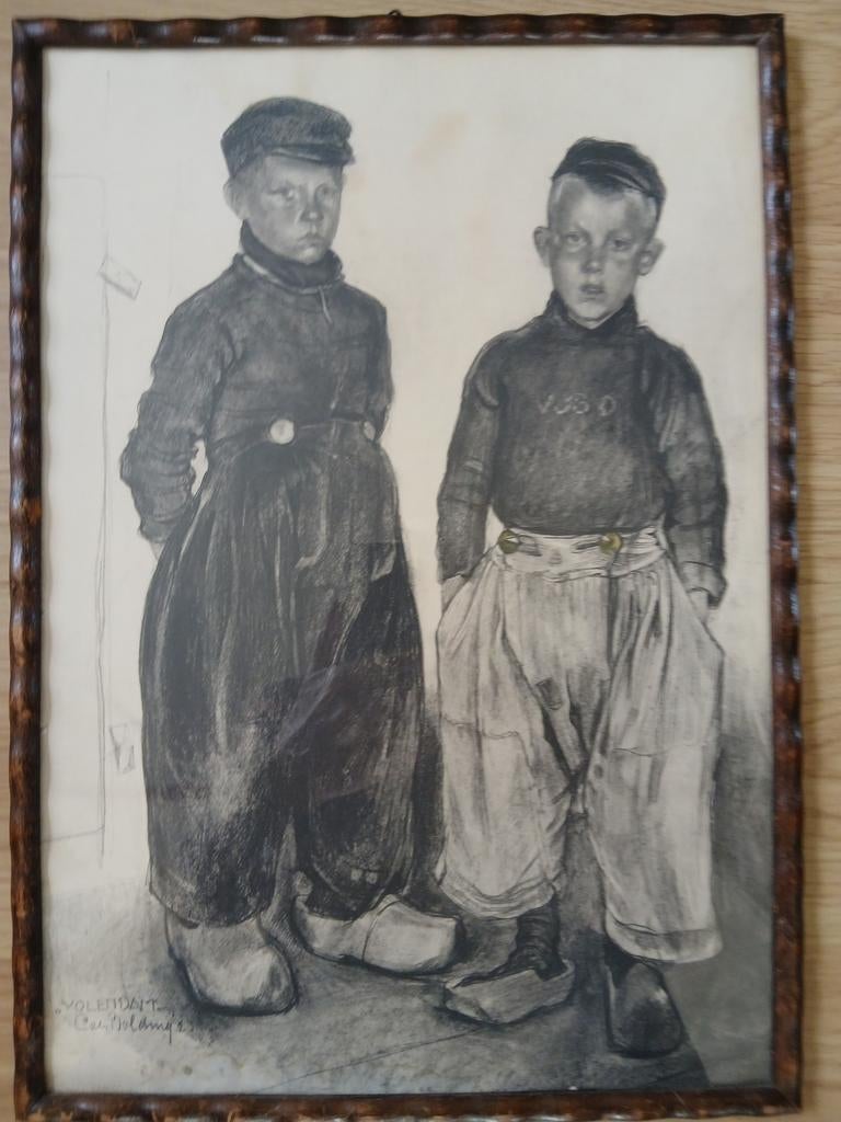 Oude Houtskool tekening ( Kees Bolding ) 1897 - 1979, Antiek en Kunst, Ophalen of Verzenden