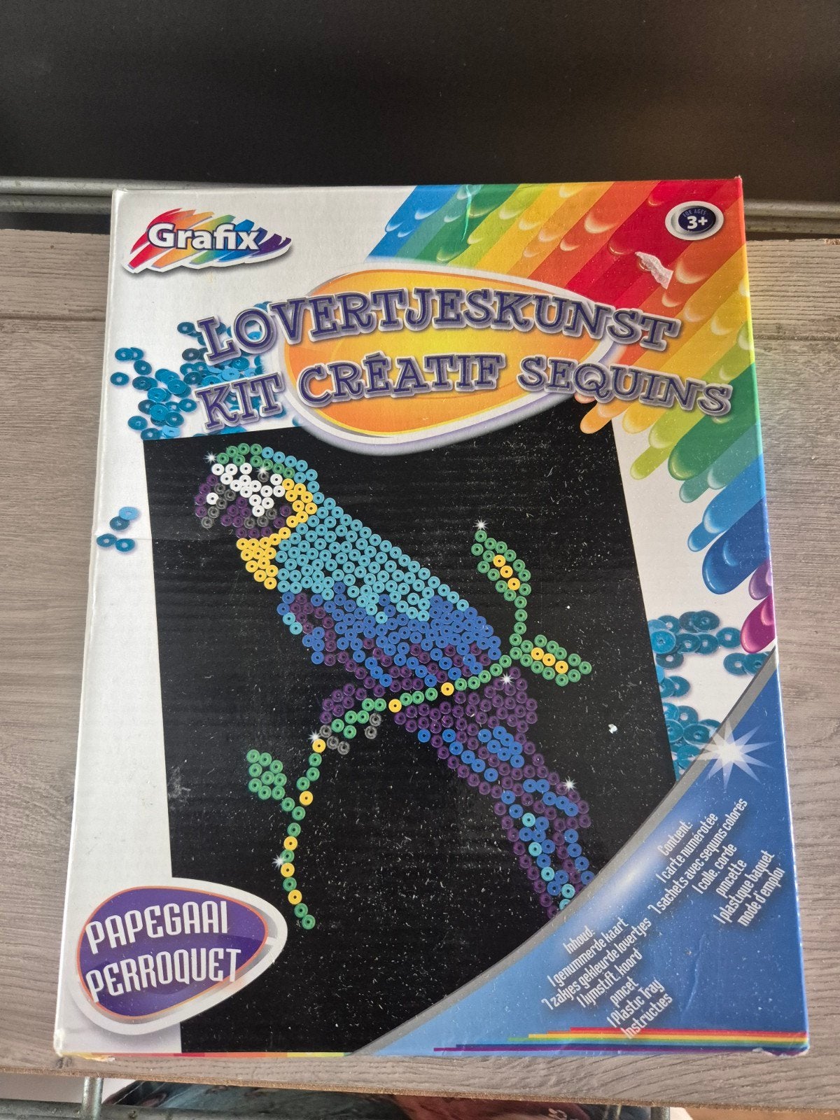 Lovertjes kunst papegaai, Dieren, Nieuw, Meerkleurig, Ophalen of Verzenden
