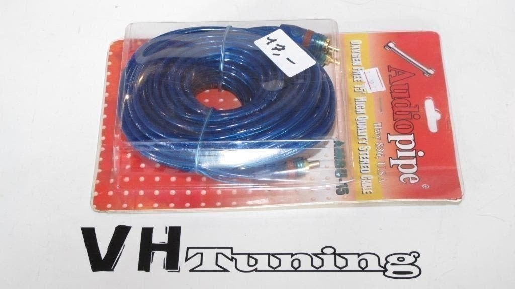 Audiopipe RCA tulp kabel 15" AmMBU-15, Auto diversen, Ophalen of Verzenden, Nieuw