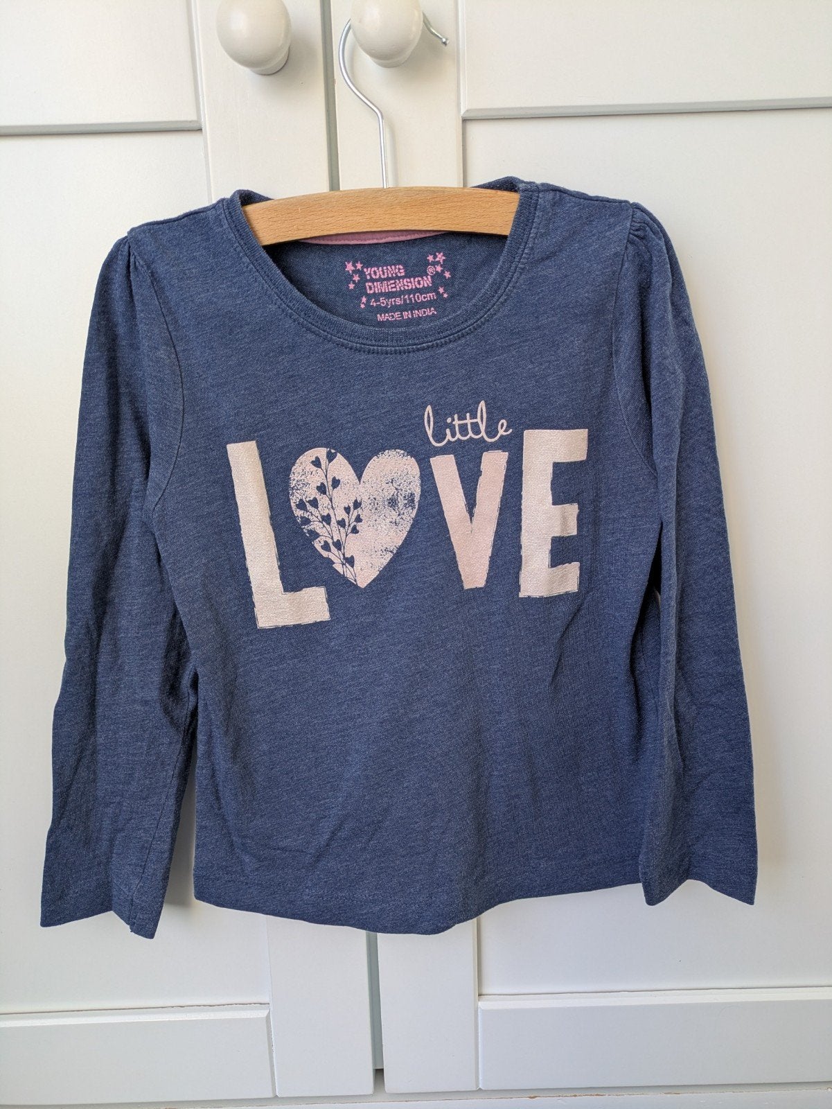 Young Dimensions longsleeve blauw maat 104, Kinderen en Baby's, Kinderkleding | Maat 104, Gebruikt, Meisje, Shirt of Longsleeve