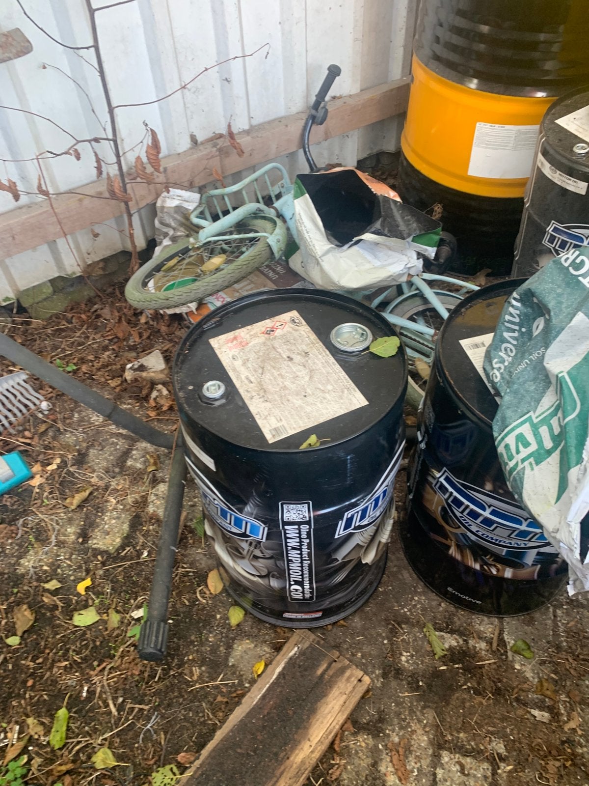 Lege olie vaten 60liter, Ophalen, Gebruikt, Vuurton
