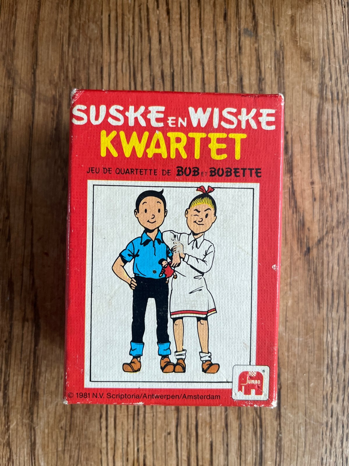 Suske en Wiske Kwartetspel - Bob en Bobette (1981), Drie of vier spelers, Ophalen of Verzenden, Gebruikt