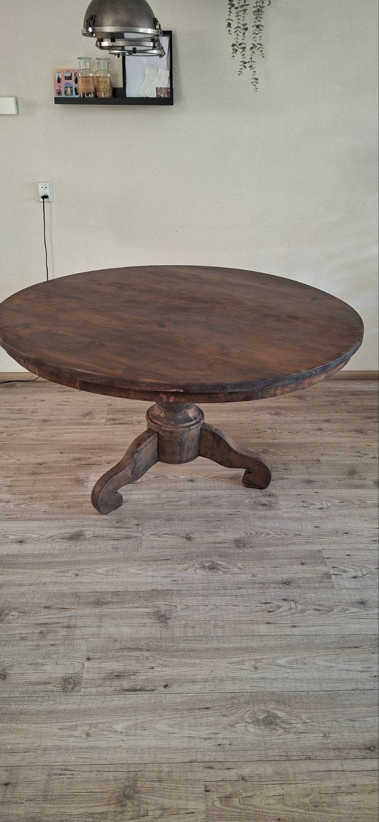 Ronde Teakhouten Eettafel - 140 cm doorsnede, Huis en Inrichting, Tafels | Eettafels, Ophalen of Verzenden