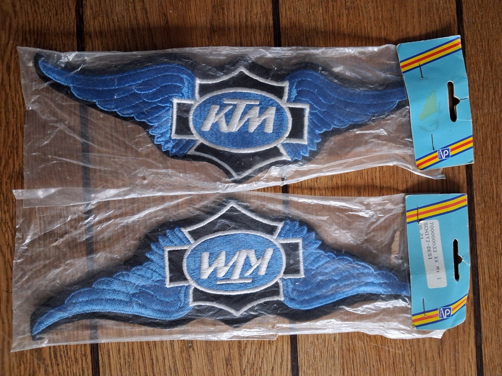 ktm motor patch 2x badge groot vintage, Ophalen of Verzenden
