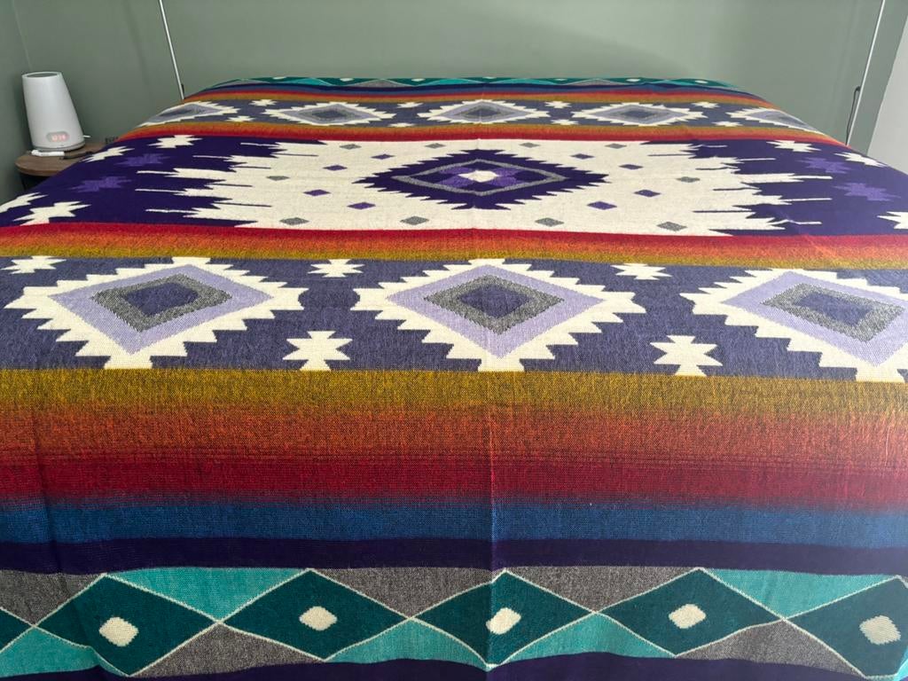 NIEUW! Alpaca wol kleed deken sprei plaid ruit boho ibiza, Huis en Inrichting, Woonaccessoires | Plaids en Woondekens, Ophalen of Verzenden