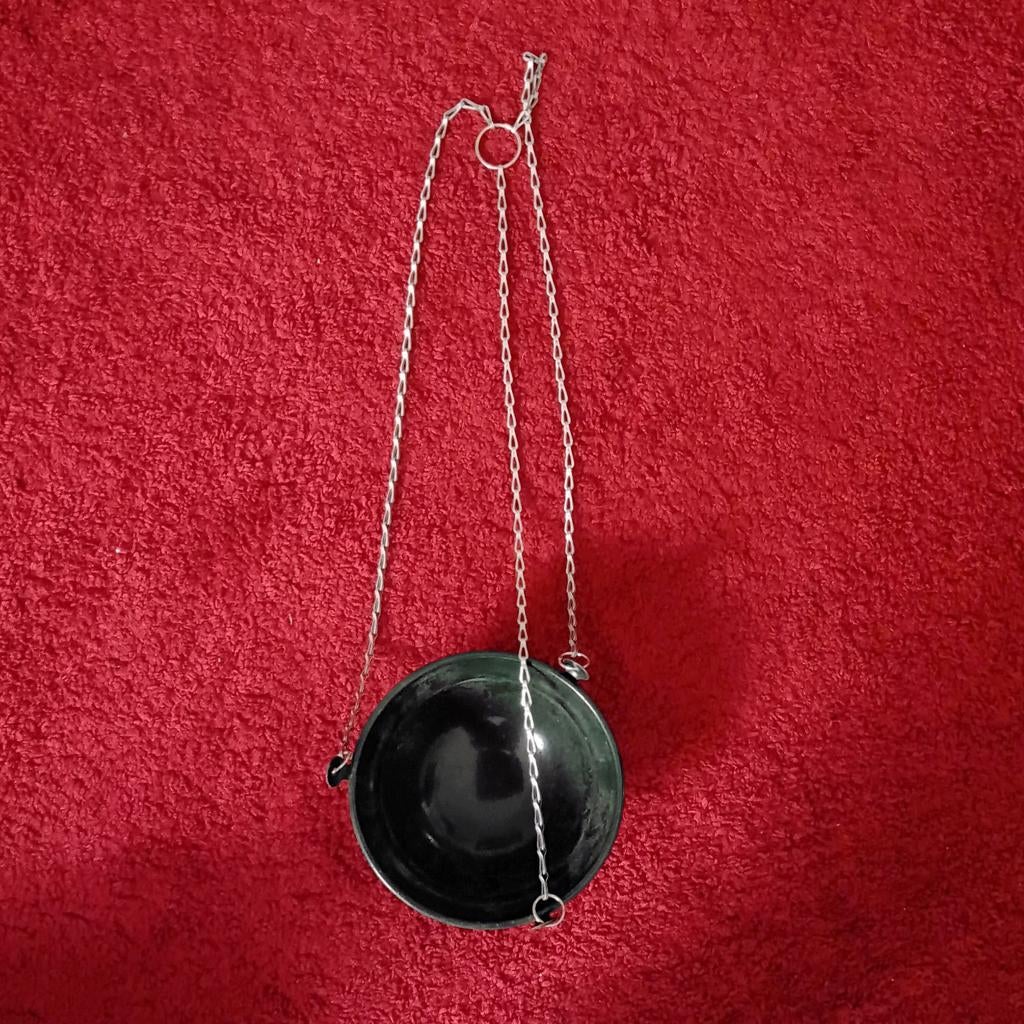 Hanging metal planter, Ophalen of Verzenden, Rond, Hout