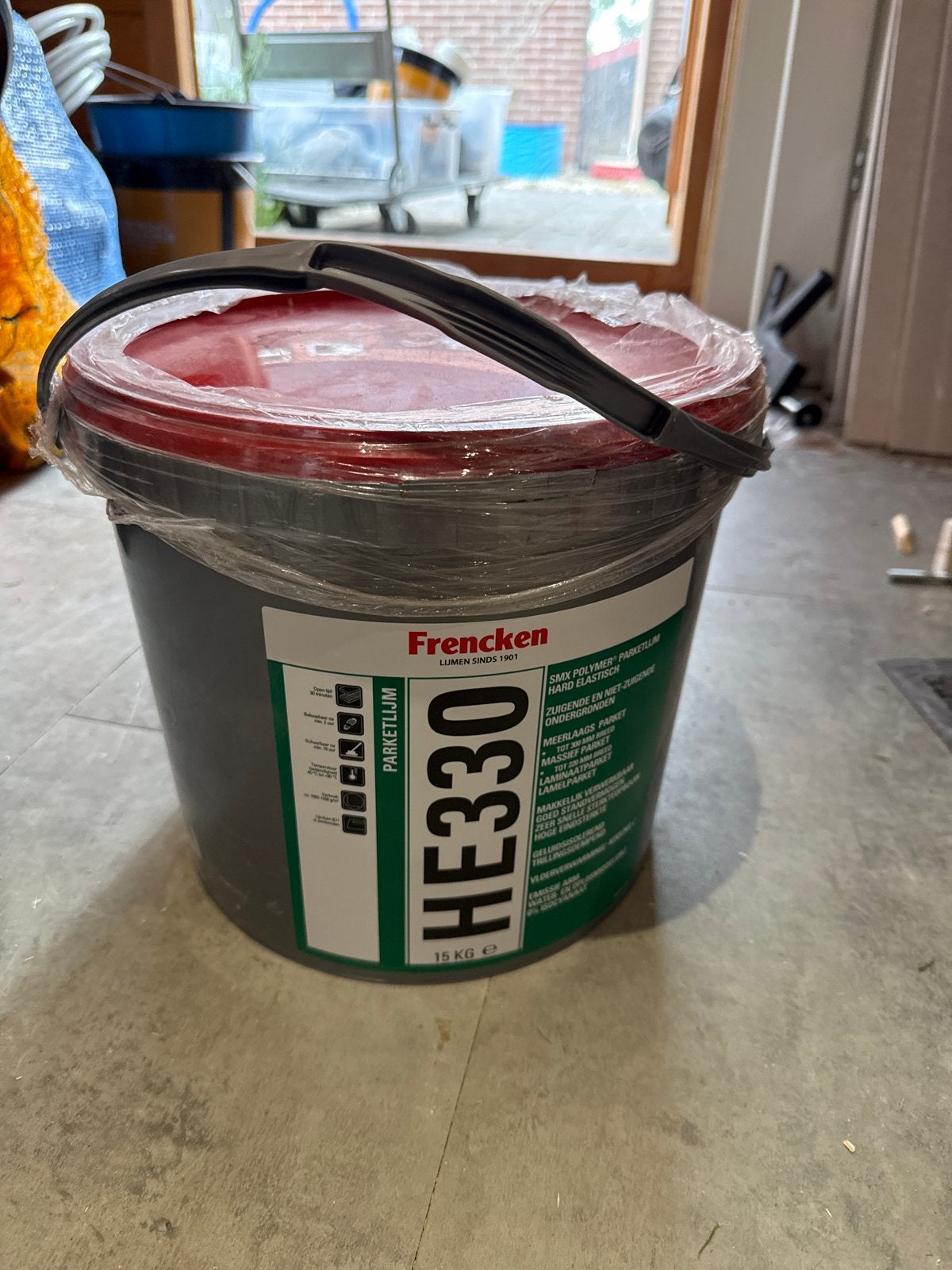 Frencken HE330 Parketlijm - 15 KG, Doe-het-zelf en Verbouw, Ophalen, Nieuw, Overige materialen, Parket